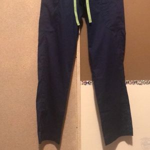 Vera Bradley navy blue nursing scrub pants.